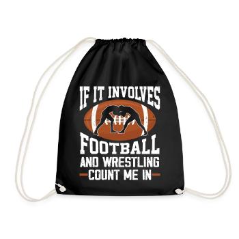 S’il s’agit de football et de lutte, comptez sur moi - Sac de sport léger - noir - Devant