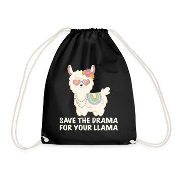 Gardez le drame pour votre lama - Sac de sport léger - noir - Devant