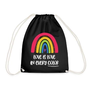 Mois de la fierté LGBTQ - L’amour, c’est l’amour dans toutes les couleurs - Sac de sport léger - noir - Devant