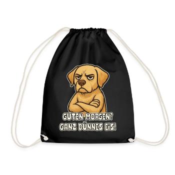 Sarcastic Dog Labrador - Drawstring Bag - black - Front