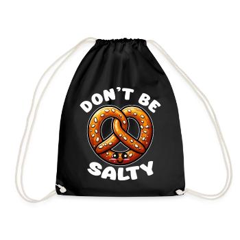 Pretzel kawaii Ne sois pas salé - Sac de sport léger - noir - Devant