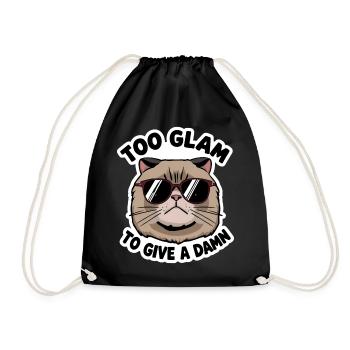 Chat Cool Trop Glam Pour S’En Soucier - Sac de sport léger - noir - Devant