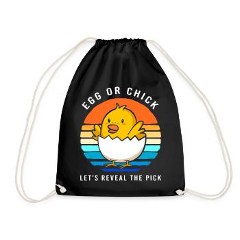 Gender Reveal Pâques Future maman - Sac de sport léger - noir - Devant