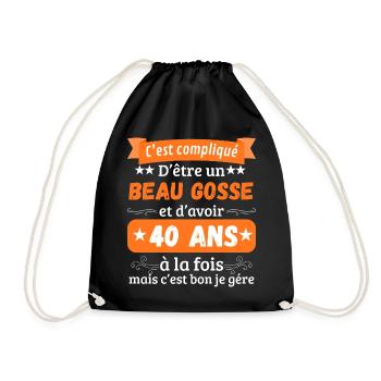 Funny Original 40th Birthday Gift Idea Man - Sac de sport léger - noir - Devant