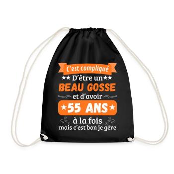 Funny Original 55th Birthday Gift Idea Man - Sac de sport léger - noir - Devant