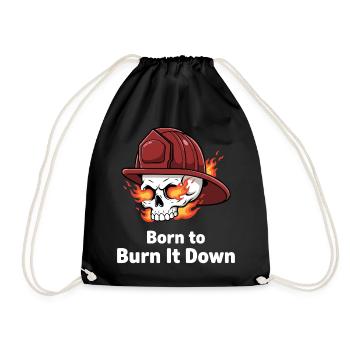 Born to Burn It Down Skull - Drawstring Bag - black - Front