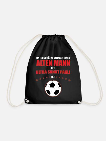 Alter Mann - Ultra Sankt Pauli Fan | Retro Vintage - Turnbeutel - Schwarz