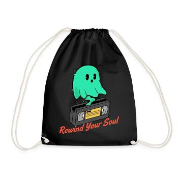 Geist Kassette Rewind Your Soul - Turnbeutel - Schwarz - Vorne