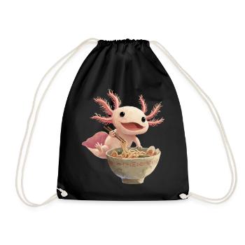 Nouilles ramen aux axolotls - Sac de sport léger - noir - Devant