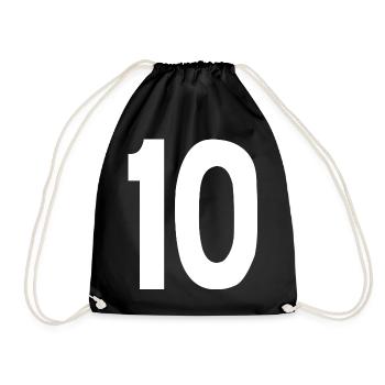 10 - Turnbeutel - Schwarz - Vorne