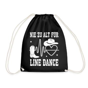 Never too old for line dancing - Drawstring Bag - black - Front