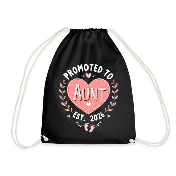 Tante 2026 Tante 2026 Befördert zu Tante 2026 - Turnbeutel - Schwarz - Vorne