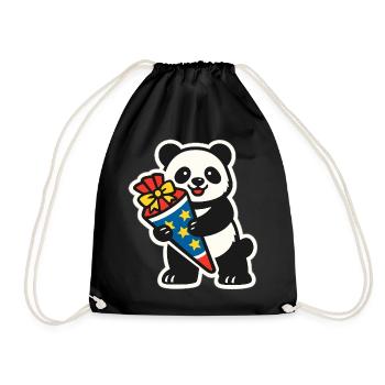 Panda Bear : Don d’inscription à l’école de 1ère année - Sac de sport léger - noir - Devant