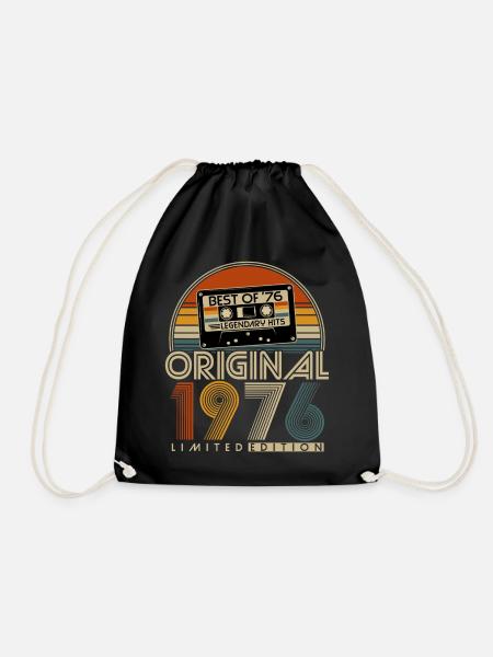 Cadeau d’anniversaire rétro vintage original de 1976 - Sac de sport léger - noir