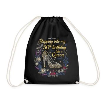 Entrer dans mes 50 ans et 50 ans - Sac de sport léger - noir - Devant