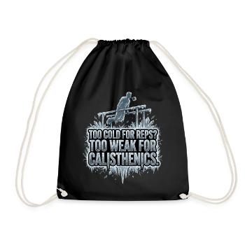 Calisthenics Eis - Drawstring Bag - black - Front