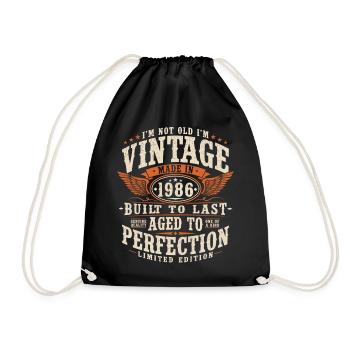 40e anniversaire 1986 cadeau vintage vintage - Sac de sport léger - noir - Devant