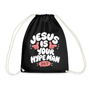 Jesus Is Your Man - Turnbeutel - Schwarz - Vorne