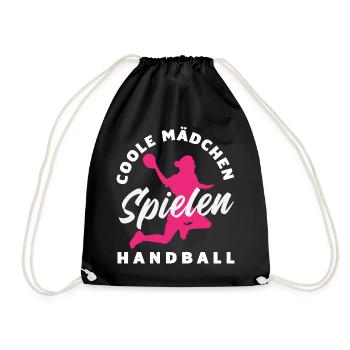 Handball Handball Player Handball Coach Fan Gift - Drawstring Bag - black - Front