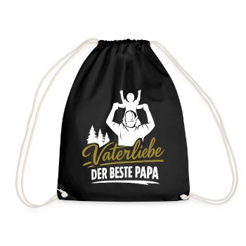 Vaterliebe Der Beste Papa - Turnbeutel - Schwarz - Vorne
