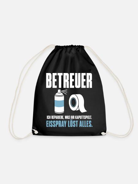 Betreuer Shirt – Repariere, was ihr kaputtspielt - Turnbeutel - Schwarz