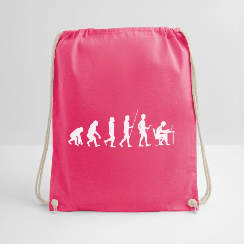 Evolution Programmer Coder developer Nerd Geek Drawstring Bag