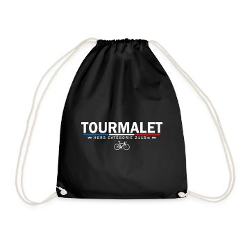 Vélo velo Tourmalet cycliste col tourmalet - Sac de sport léger - noir - Devant