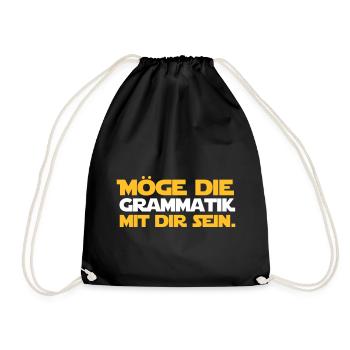 Que la grammaire soit avec vous - professeur d'allemand - Sac de sport léger - noir - Devant