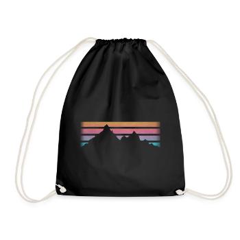 MONTAGNES - RANDONNÉE - RETRO Stripes - Sac de sport léger - noir - Devant