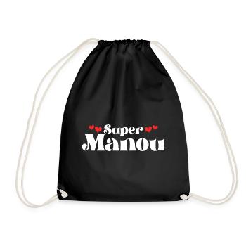 Maman Surnom Super Manou - Sac de sport léger - noir - Devant