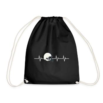 Battement de cœur d’un footballeur - Sac de sport léger - noir - Devant
