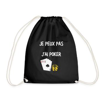 JE PEUX PAS J'AI POKER - Sac de sport léger - noir - Devant