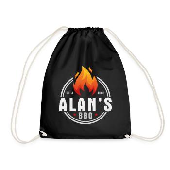 Alans BBQ - Turnbeutel - Schwarz - Vorne