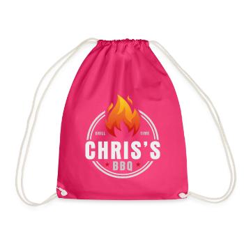 Chris' BBQ - Turnbeutel - Fuchsia - Vorne