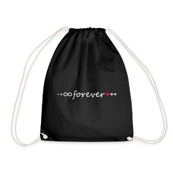 Infinity symbol Infinity symbol minimalism - Drawstring Bag - black - Front