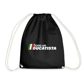 SONO UN DUCATISTA - Motorrad Italien - Turnbeutel - Schwarz - Vorne