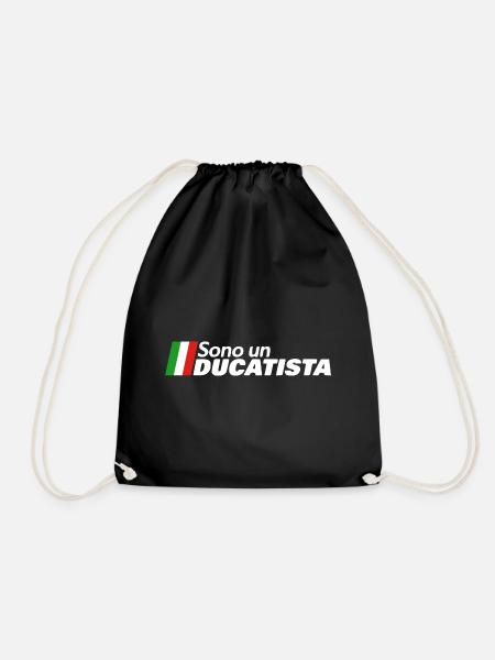 SONO UN DUCATISTA - Motorrad Italien - Turnbeutel - Schwarz