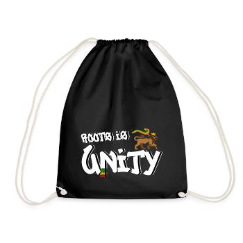 Roots is Unity - Drawstring Bag - black - Front
