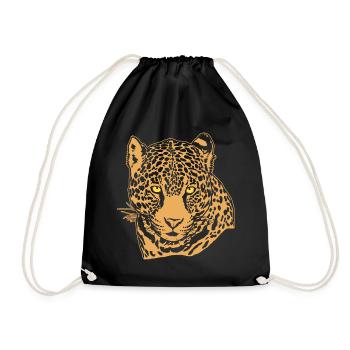 Jaguar Face Graphique Cool Big Cat Wild Animal Lover - Sac de sport léger - noir - Devant