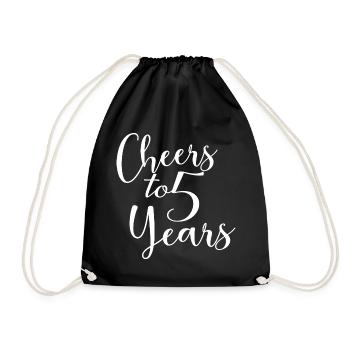 Vive le 5e anniversaire de 5 ans - Sac de sport léger - noir - Devant