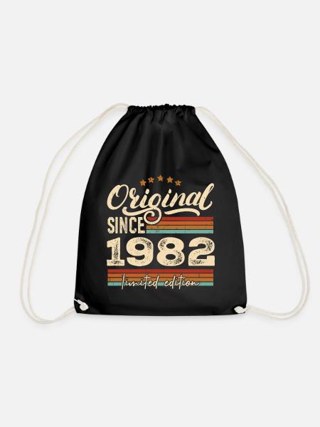 Original 1982 Jahrgang - 1982 Geburtstagsgeschenk - Turnbeutel - Schwarz