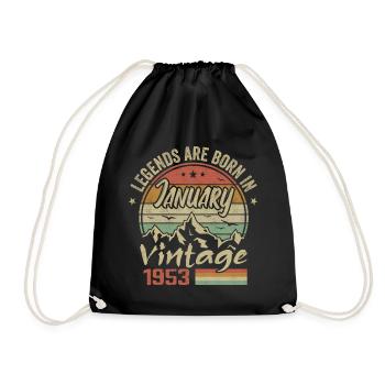 The legends were born in January 1953 - 1953 - Drawstring Bag - black - Front