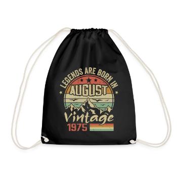 Août 1975 Anniversaire 1975 - Légendes Août 1975 - Sac de sport léger - noir - Devant