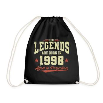 Les légendes sont nées en 1998 - Sac de sport léger - noir - Devant