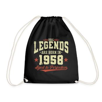 Les légendes sont nées en 1958 - Sac de sport léger - noir - Devant