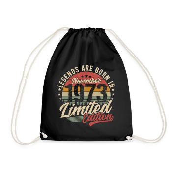 Novembre 1973 Vintage né cadeau d’anniversaire - Sac de sport léger - noir - Devant