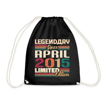Legenden Werden Im April 2015 Geboren - 2015 - Turnbeutel - Schwarz - Vorne