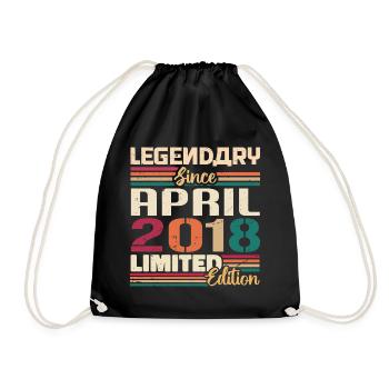 Legenden Werden Im April 2018 Geboren - 2018 - Turnbeutel - Schwarz - Vorne