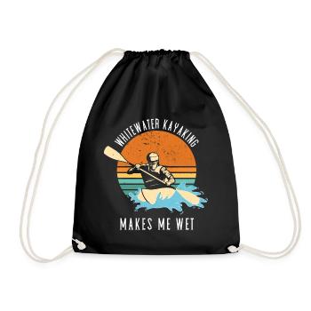 Le kayak en eau vive me rend humide - Sac de sport léger - noir - Devant