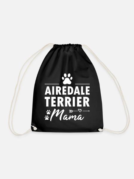 Airedale Terrier Mama - Turnbeutel - Schwarz